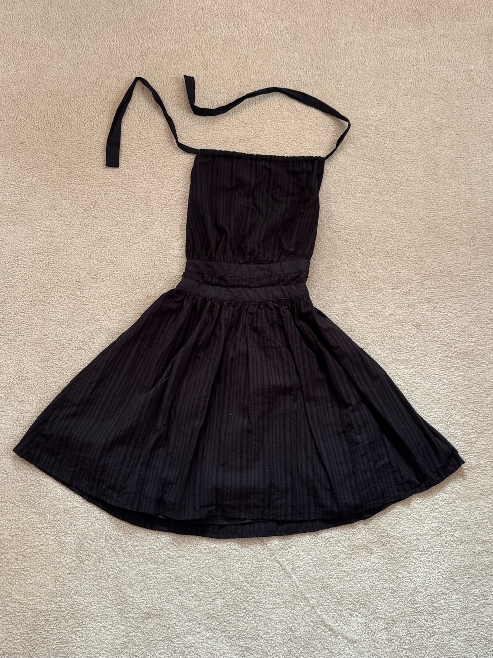 Target Black Halter Sundress with Gathered Waist
